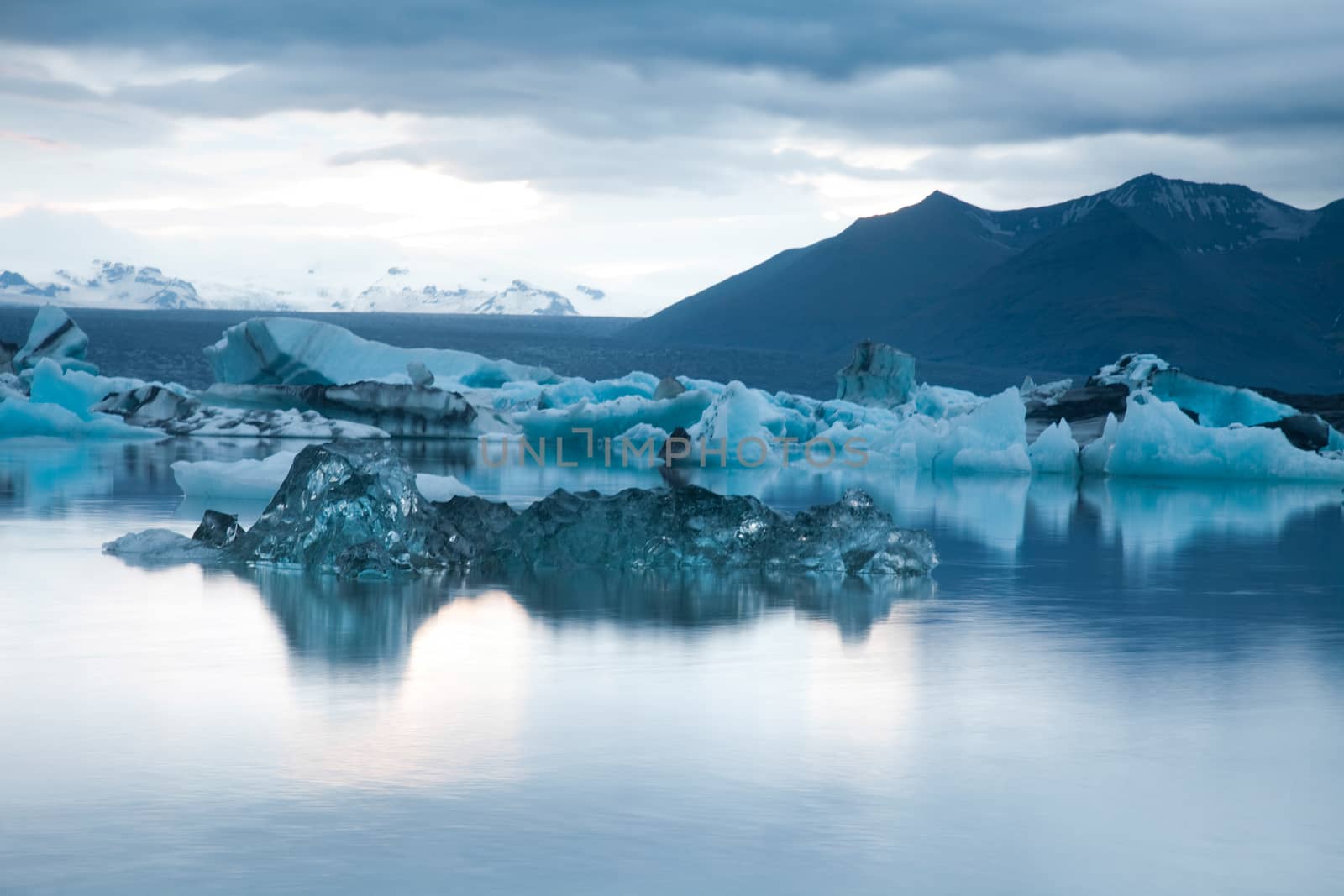 Lake iceland, bright colorful vivid theme