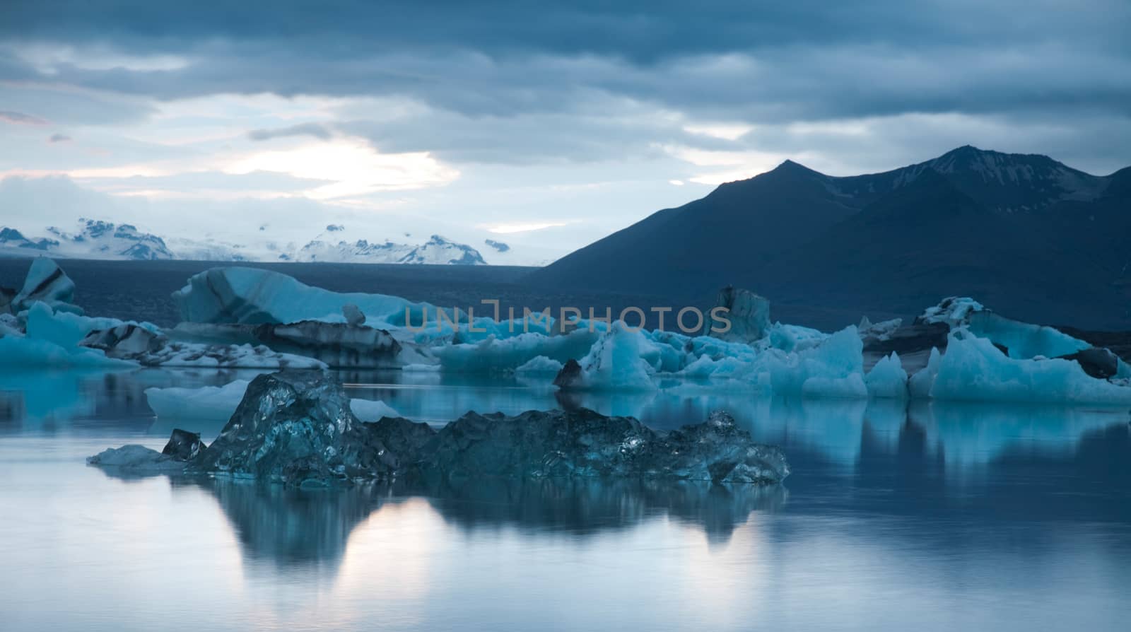 Lake iceland, bright colorful vivid theme