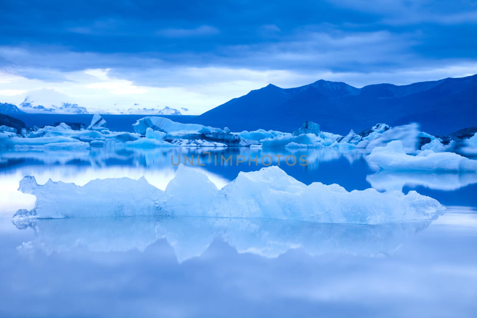 Lake iceland, bright colorful vivid theme