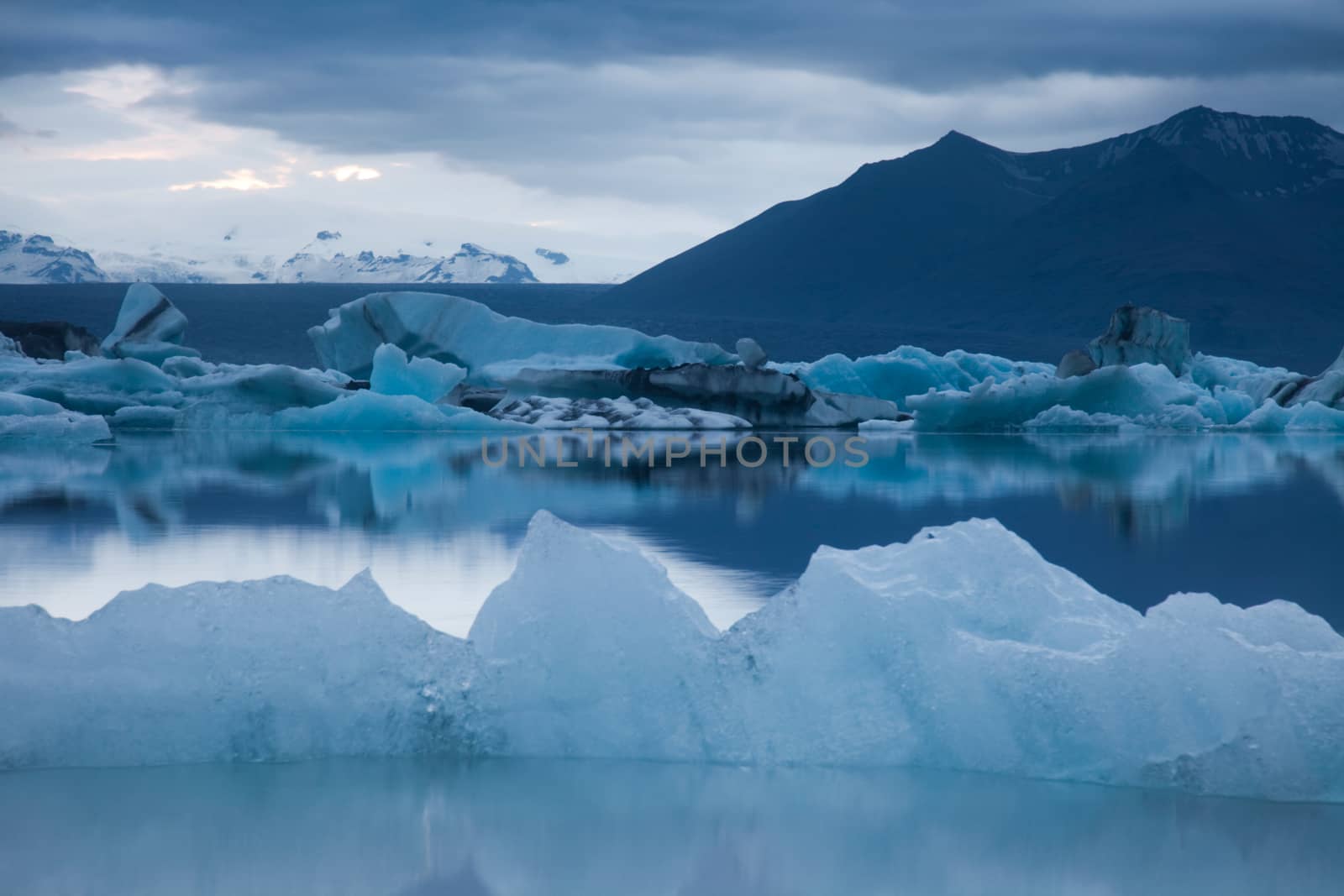 Lake iceland, bright colorful vivid theme