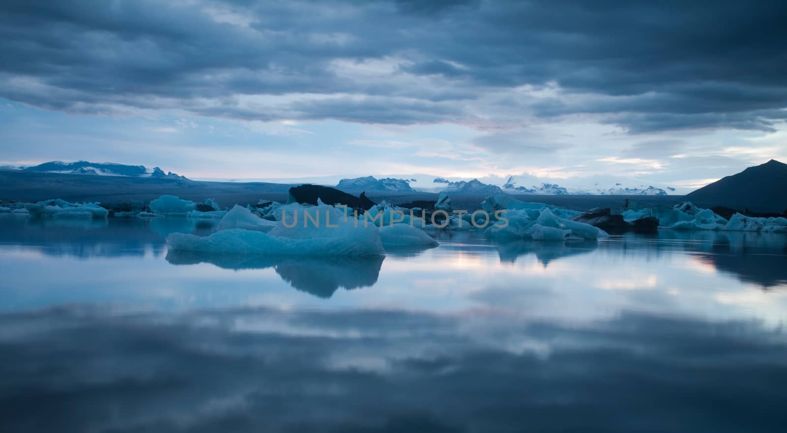 Lake iceland, bright colorful vivid theme