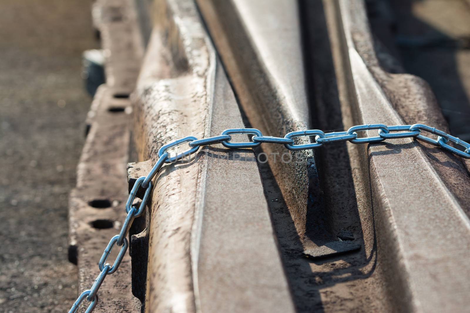 Rusty Train Tracks and Chain by justtscott