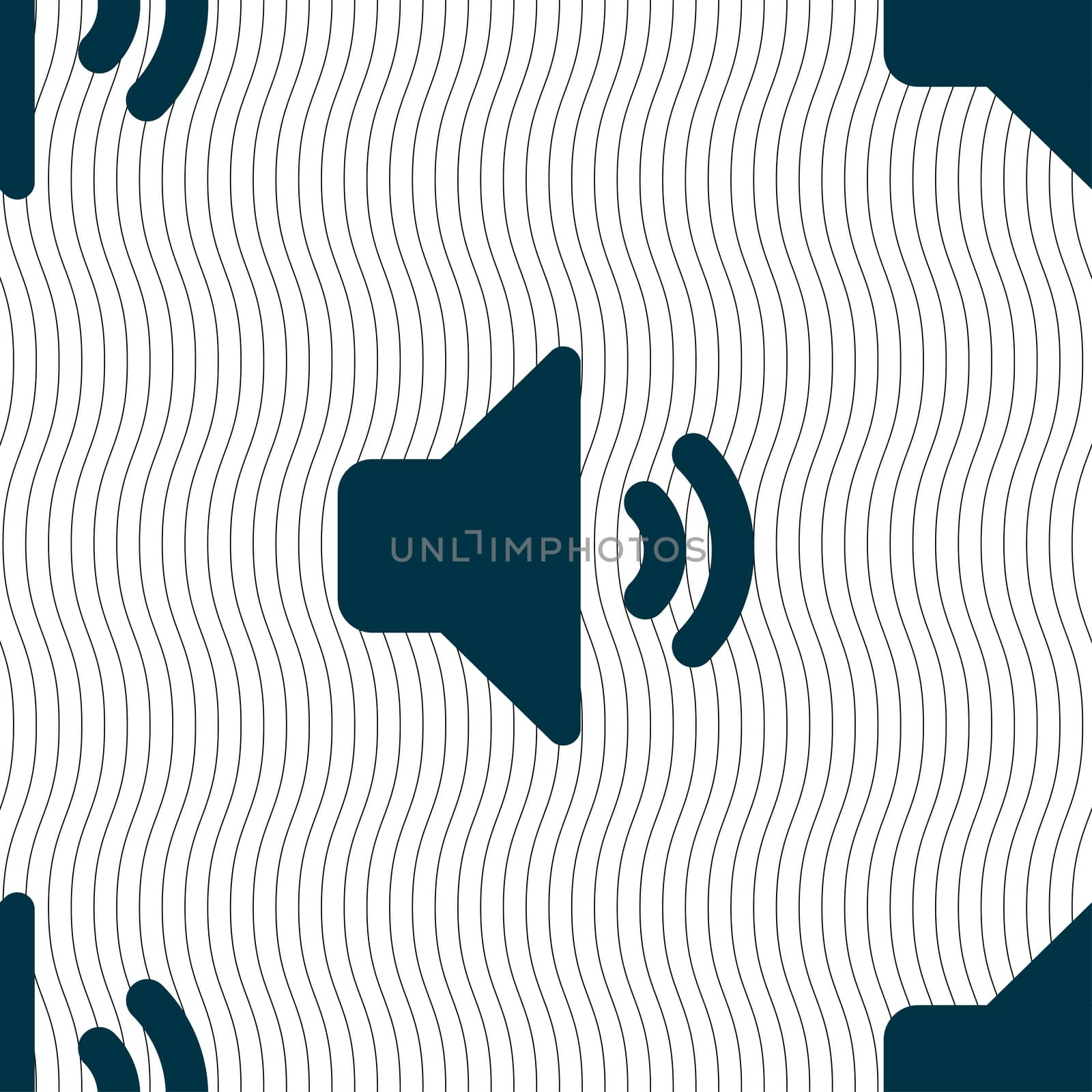 Speaker volume, Sound icon sign. Seamless pattern with geometric texture. Vector by serhii_lohvyniuk