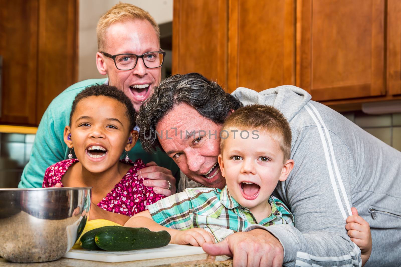 Family Cooking Together by Creatista