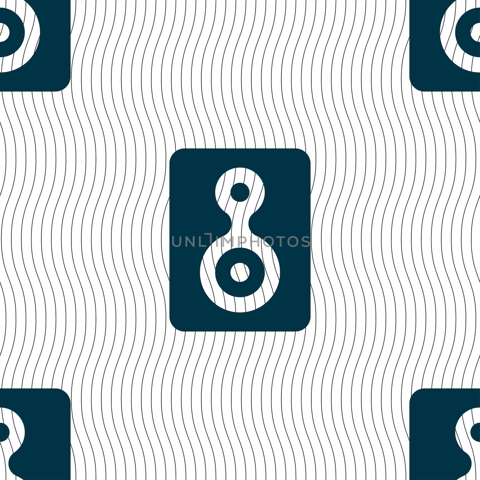 Video Tape icon sign. Seamless pattern with geometric texture. Vector illustration