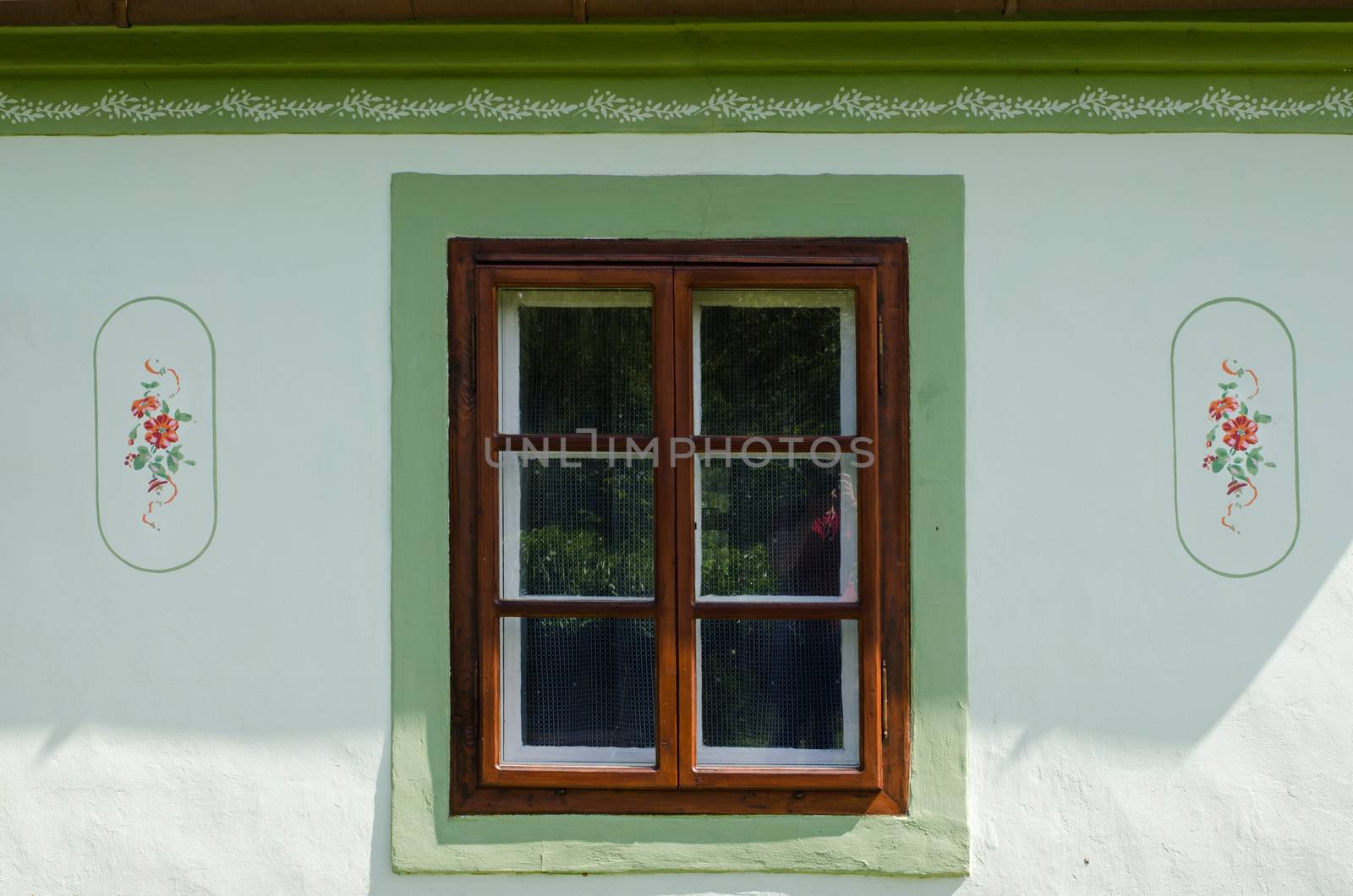 folk moravian architecture detail, Czech republic by sarkao