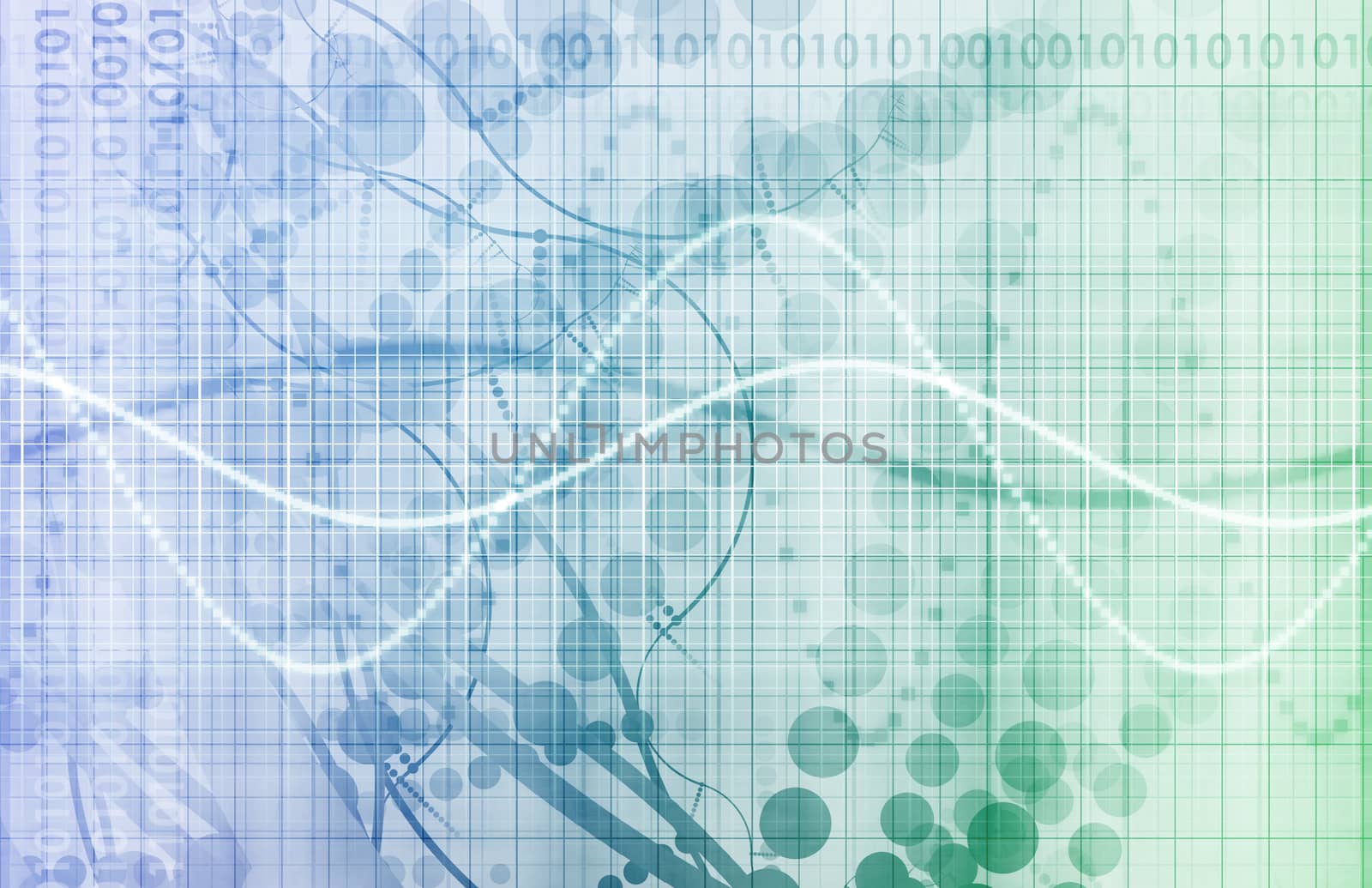 Medical Research Background with Molecule Formation Art