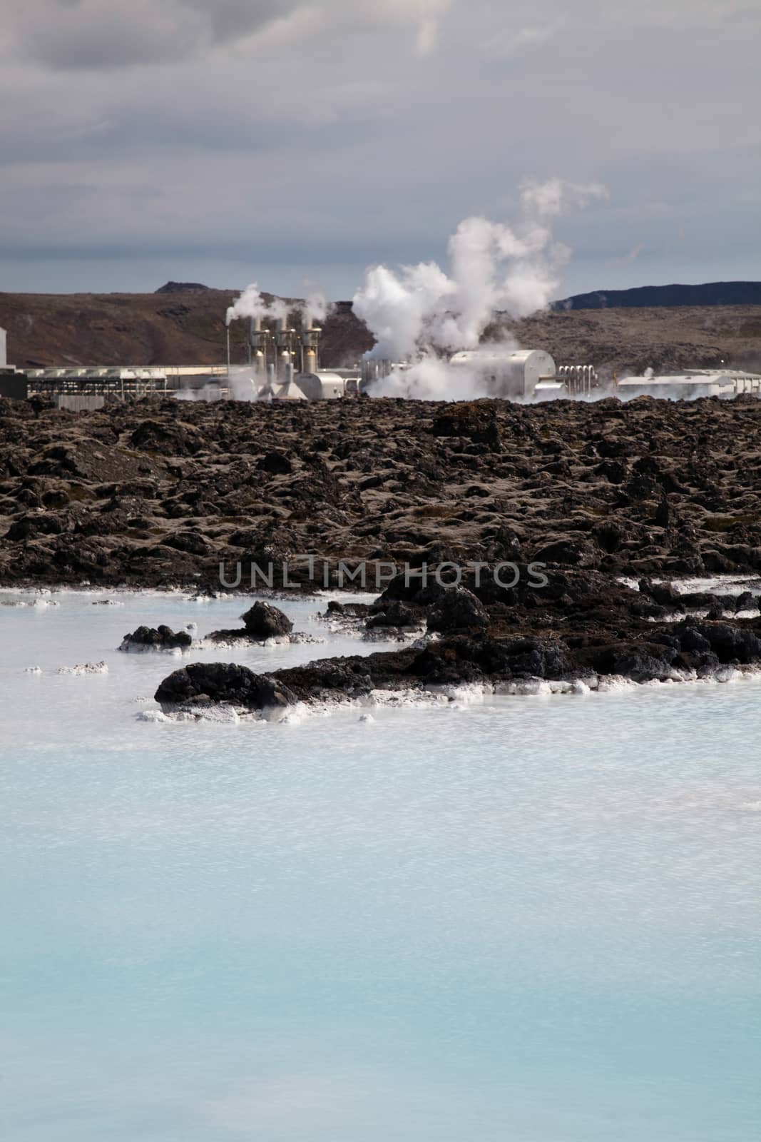 Lake iceland, bright colorful vivid theme
