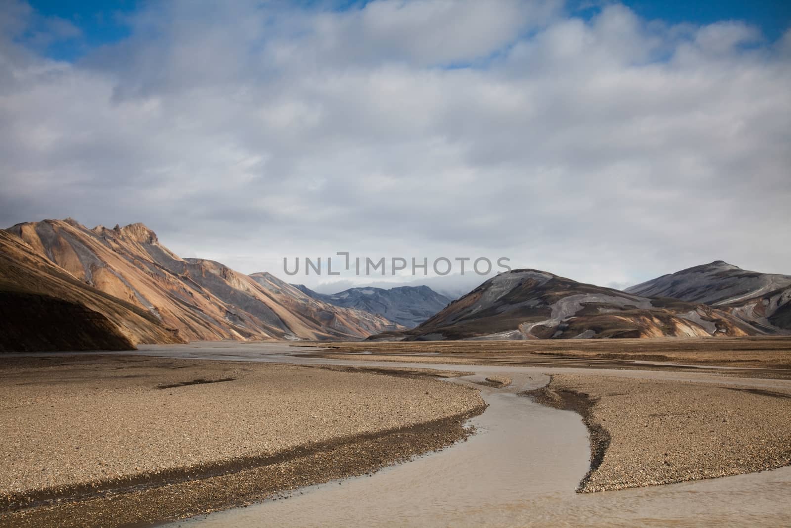 Mountain landscape , Landmannalaugar,Iceland, bright colorful vivid theme