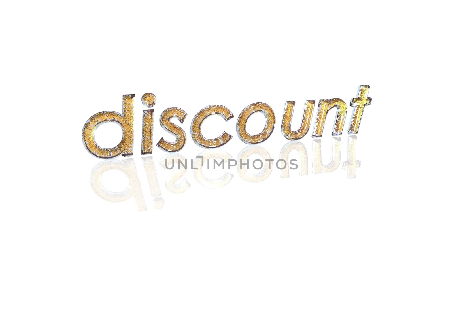 Word discount made from many percentage symbols.