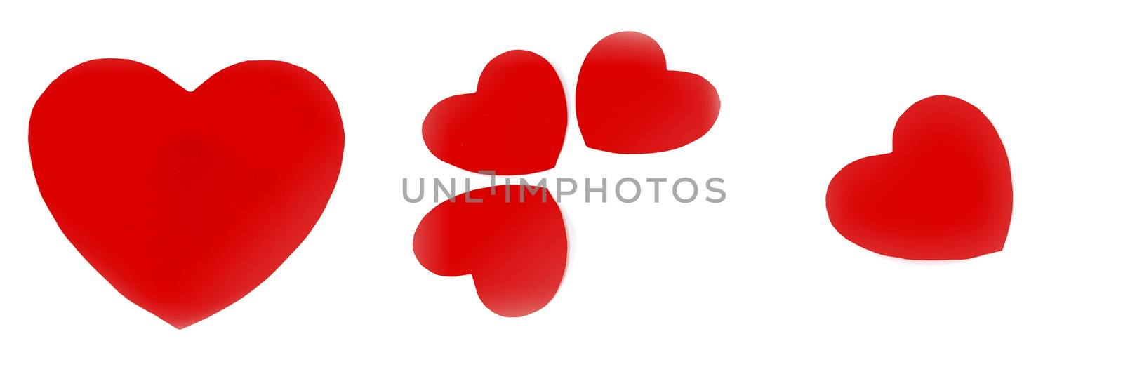 red heart isolated on white background