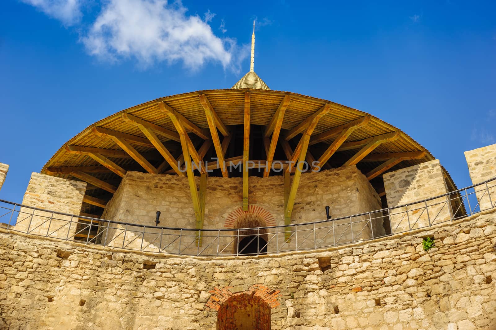 Architectural details of medieval fort in Soroca, Republic of Moldova. Fort  built in 1499 by Moldavian Prince Stephen the Great. Has been renovated in 2015