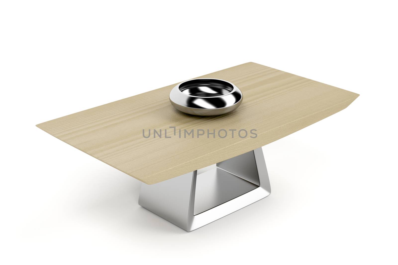 Coffee table on white background