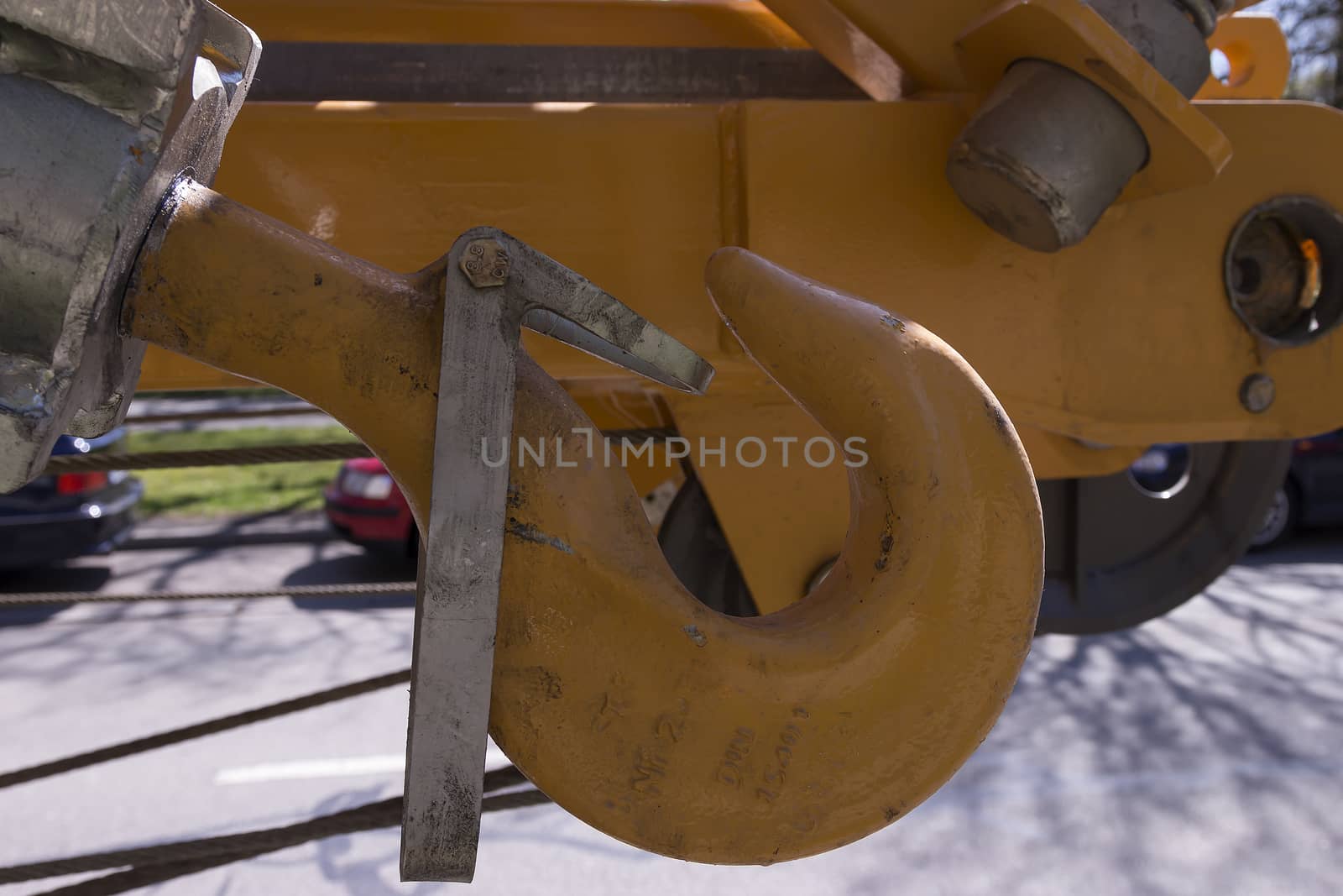 A lifting hook on a industry crane