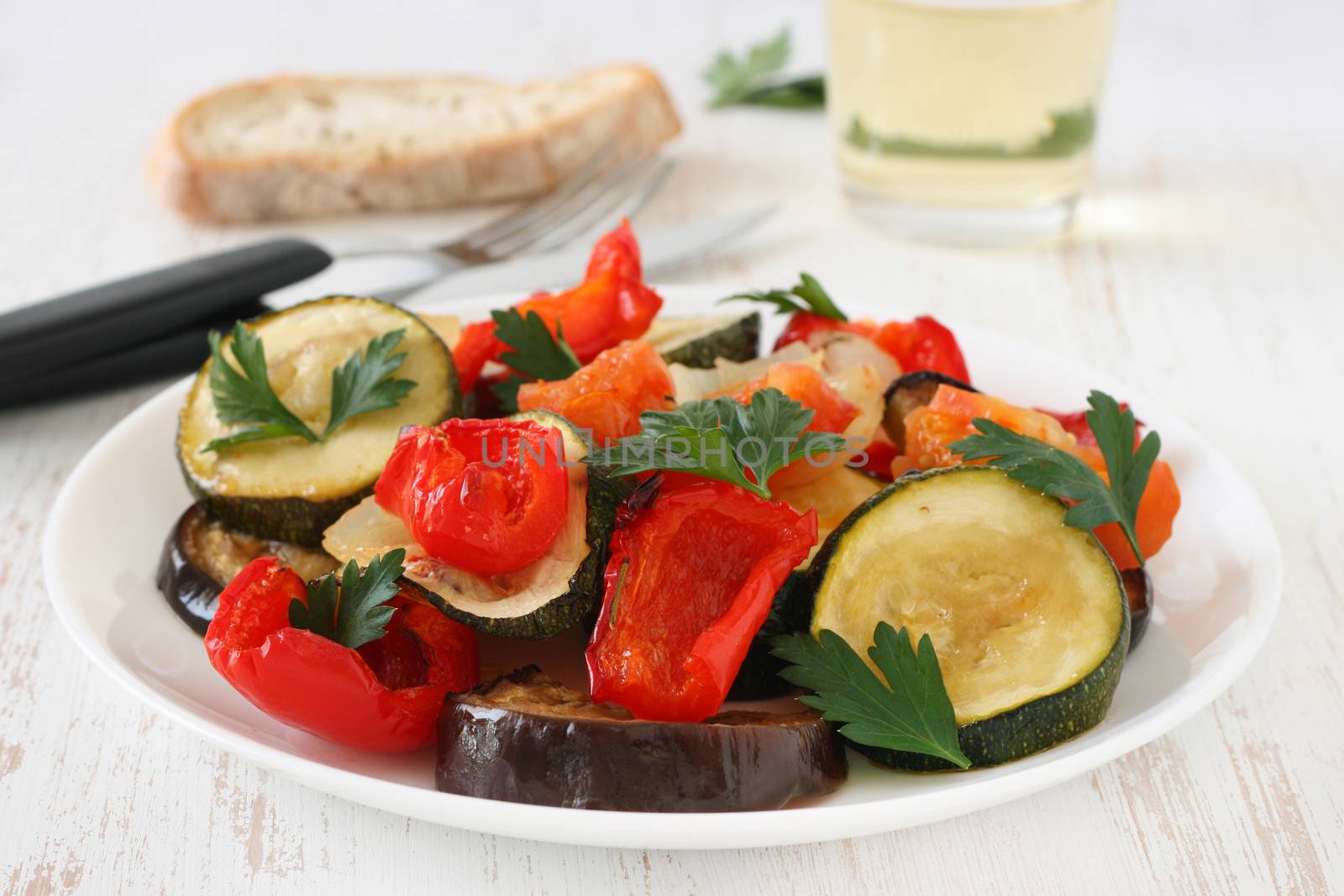 vegetables on plate by nataliamylova