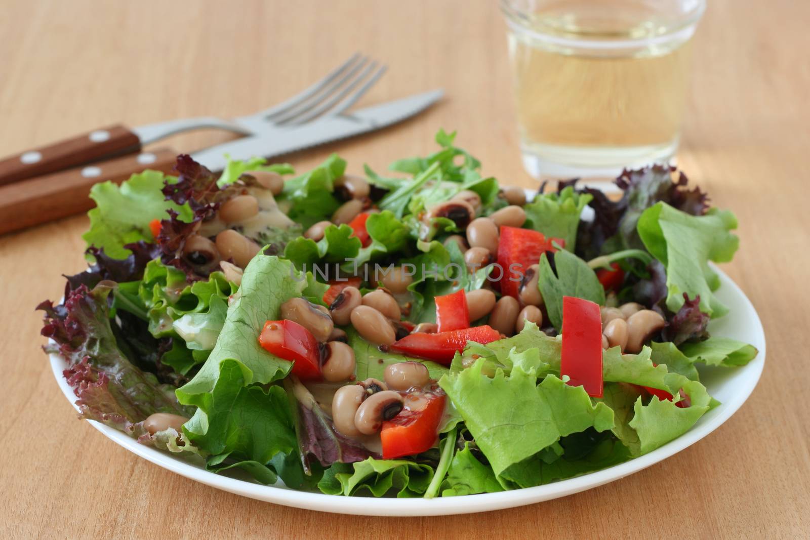 fresh salad with beans