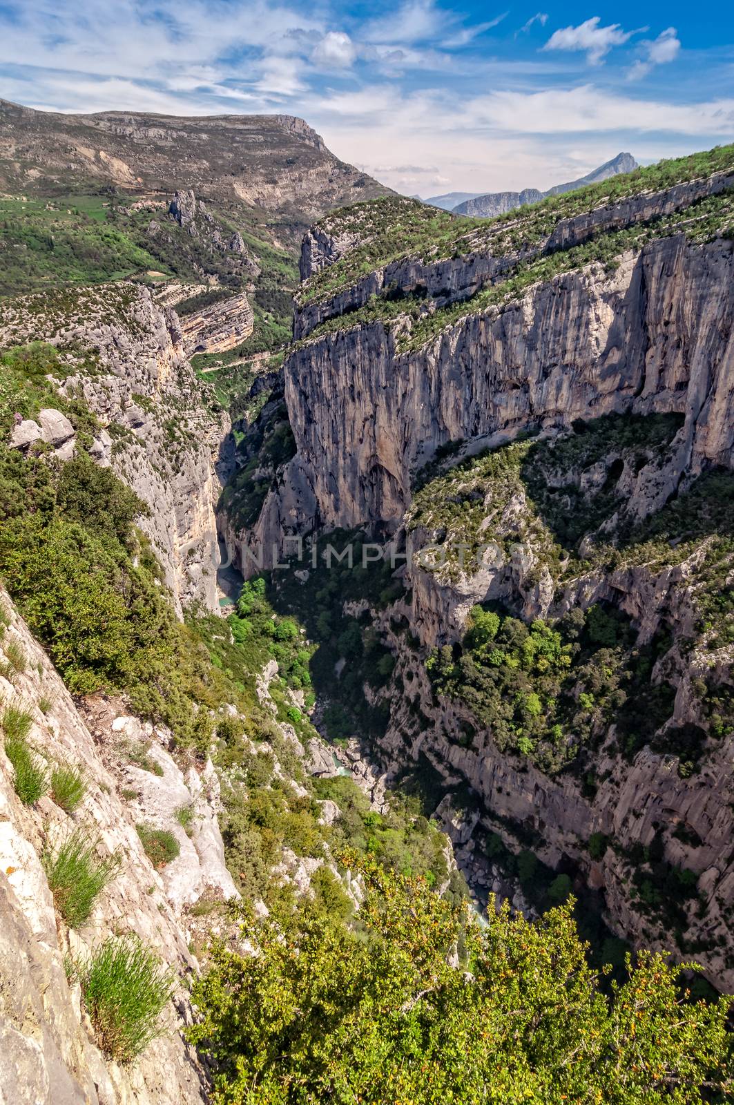 Landscape view of Canyon du Verdon, Provence by martinm303