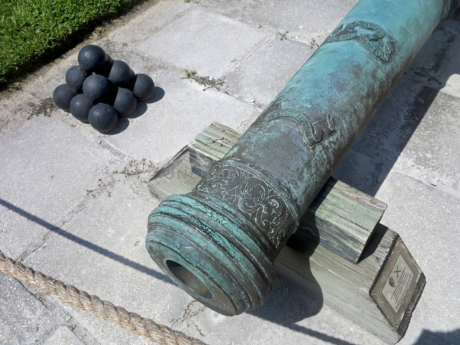 A Cannon at the Castillo de San Marcos Fort in St Augustine, Florida.