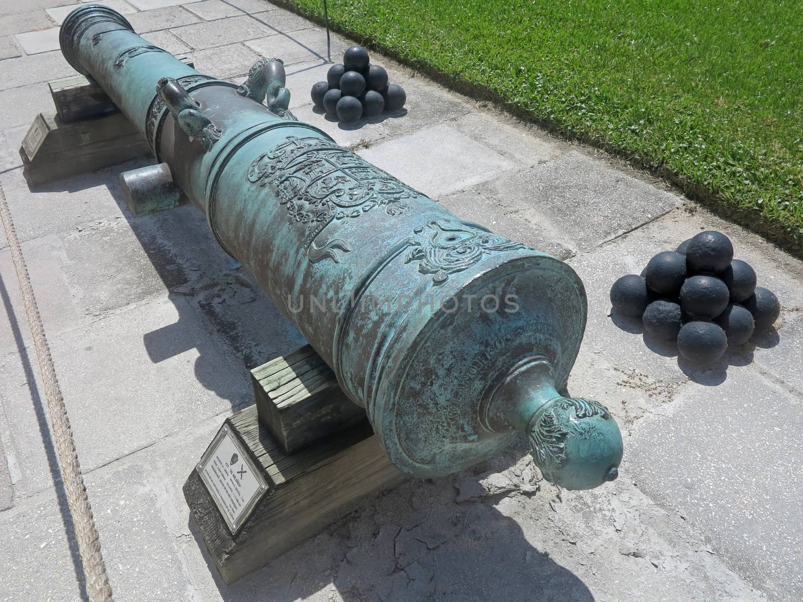 A Cannon at the Castillo de San Marcos Fort in St Augustine, Florida.