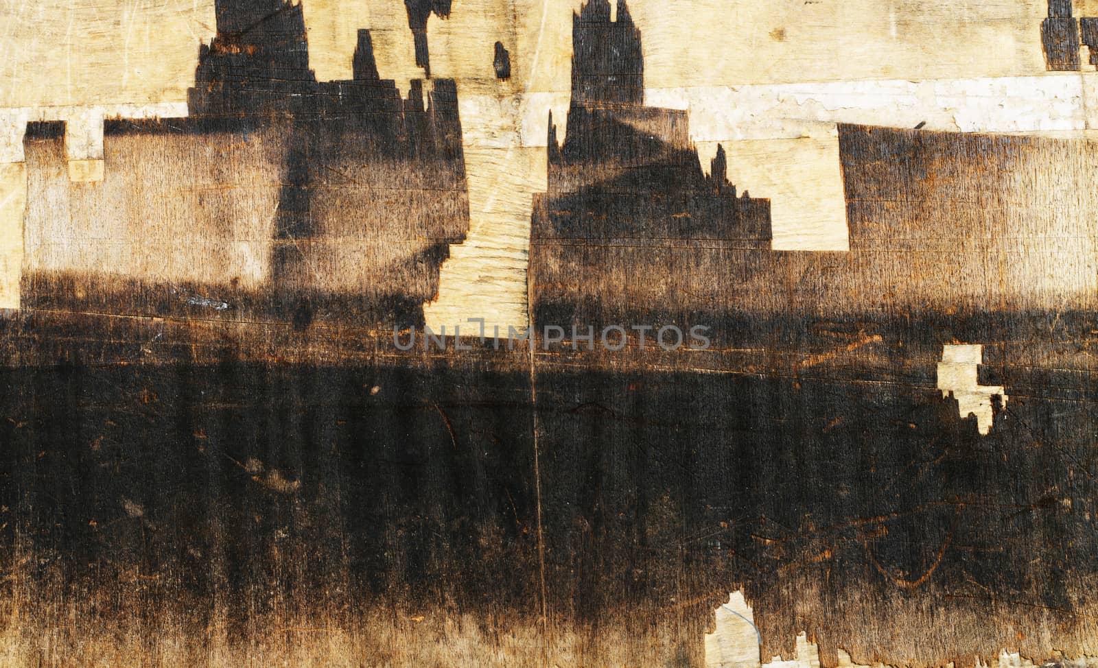 old piece of charred plywood,wooden background