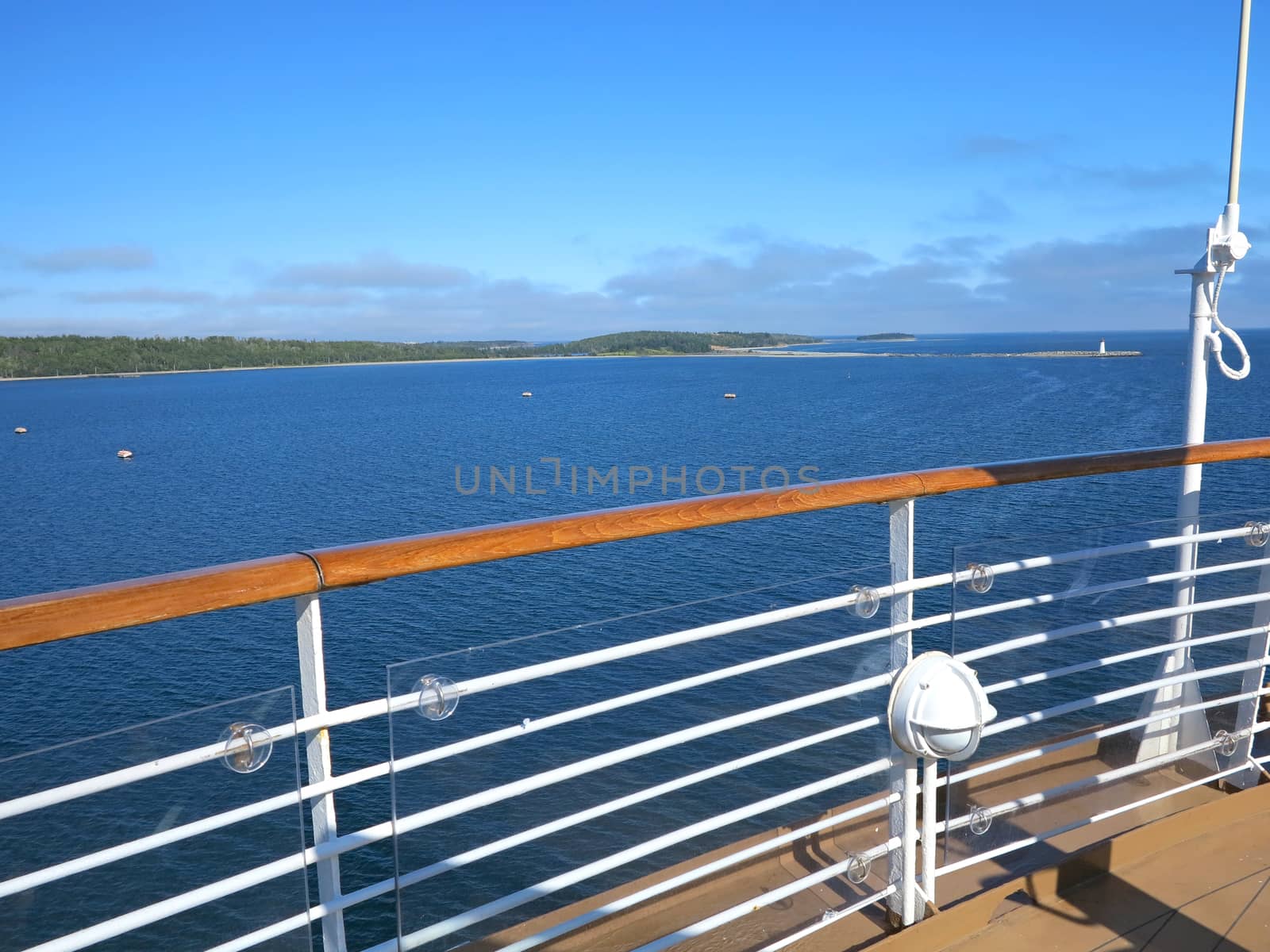 The view of McNabs Island, Halifax, Nova Scotia, Canada from a cruise ship