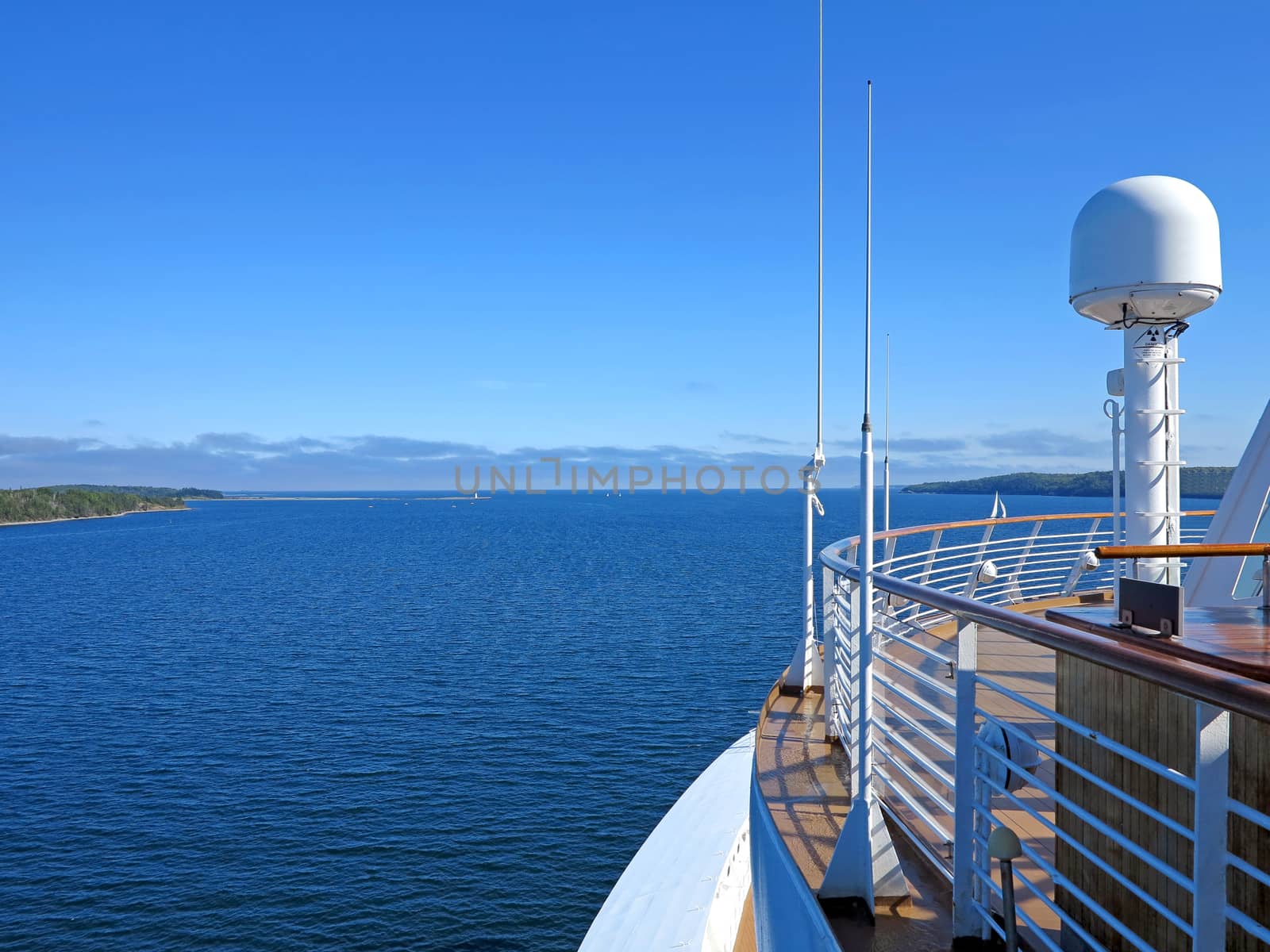 The view of McNabs Island, Halifax, Nova Scotia, Canada from a cruise ship