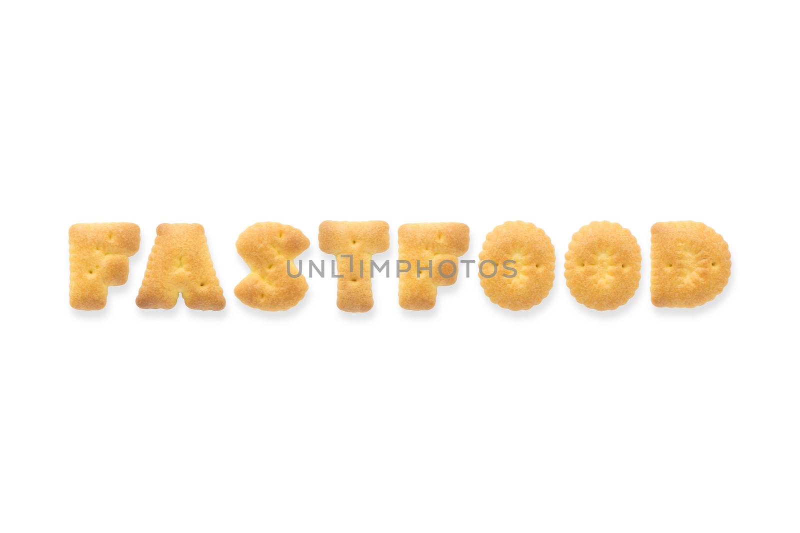 The Letter Word FASTFOOD Alphabet Biscuit Cracker by vinnstock