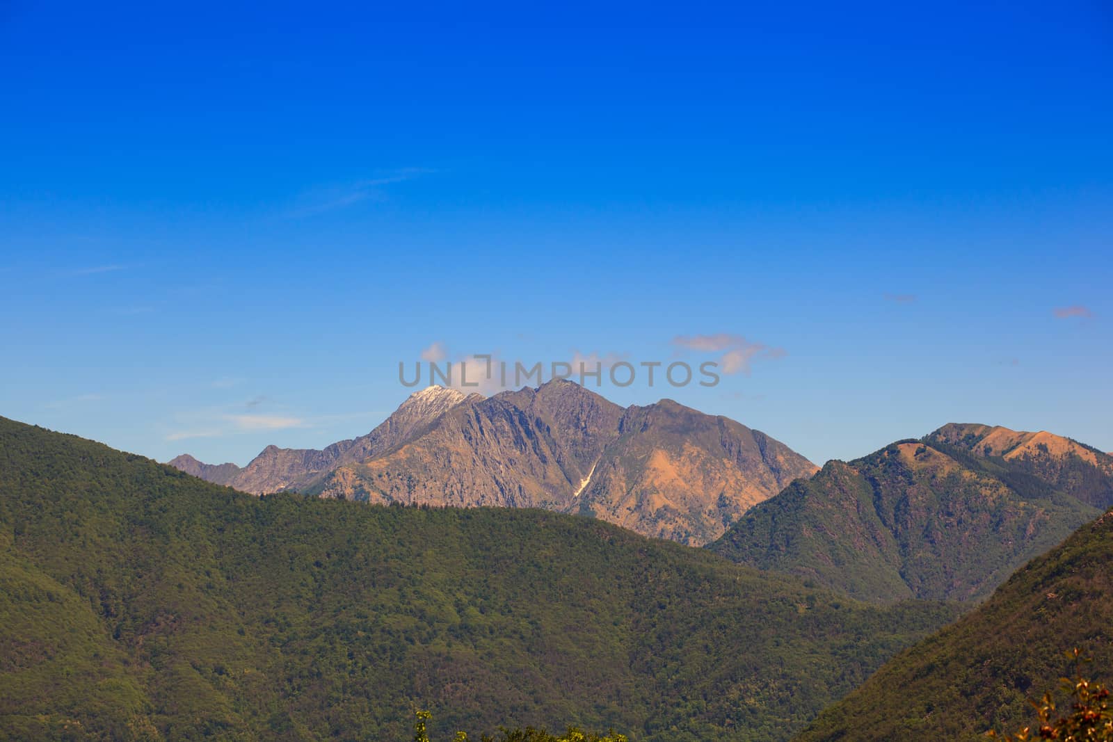 View of the Zeda mountain in Italy