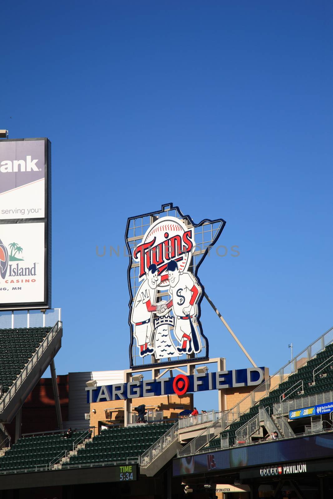 Classic sign at Target Field, home of the Minnesota Twins in Minneapolis.