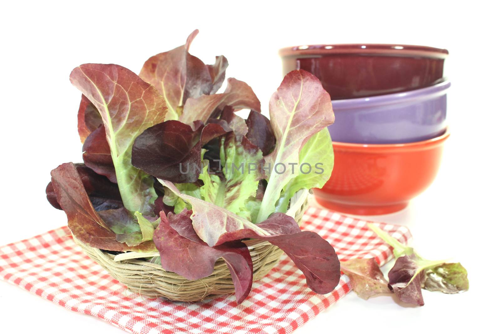 fresh red salad on a bright background