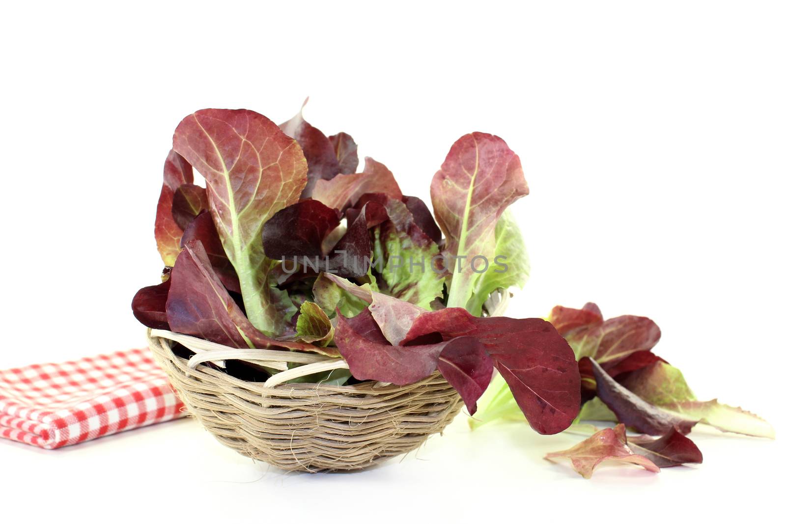 fresh red salad on a bright background