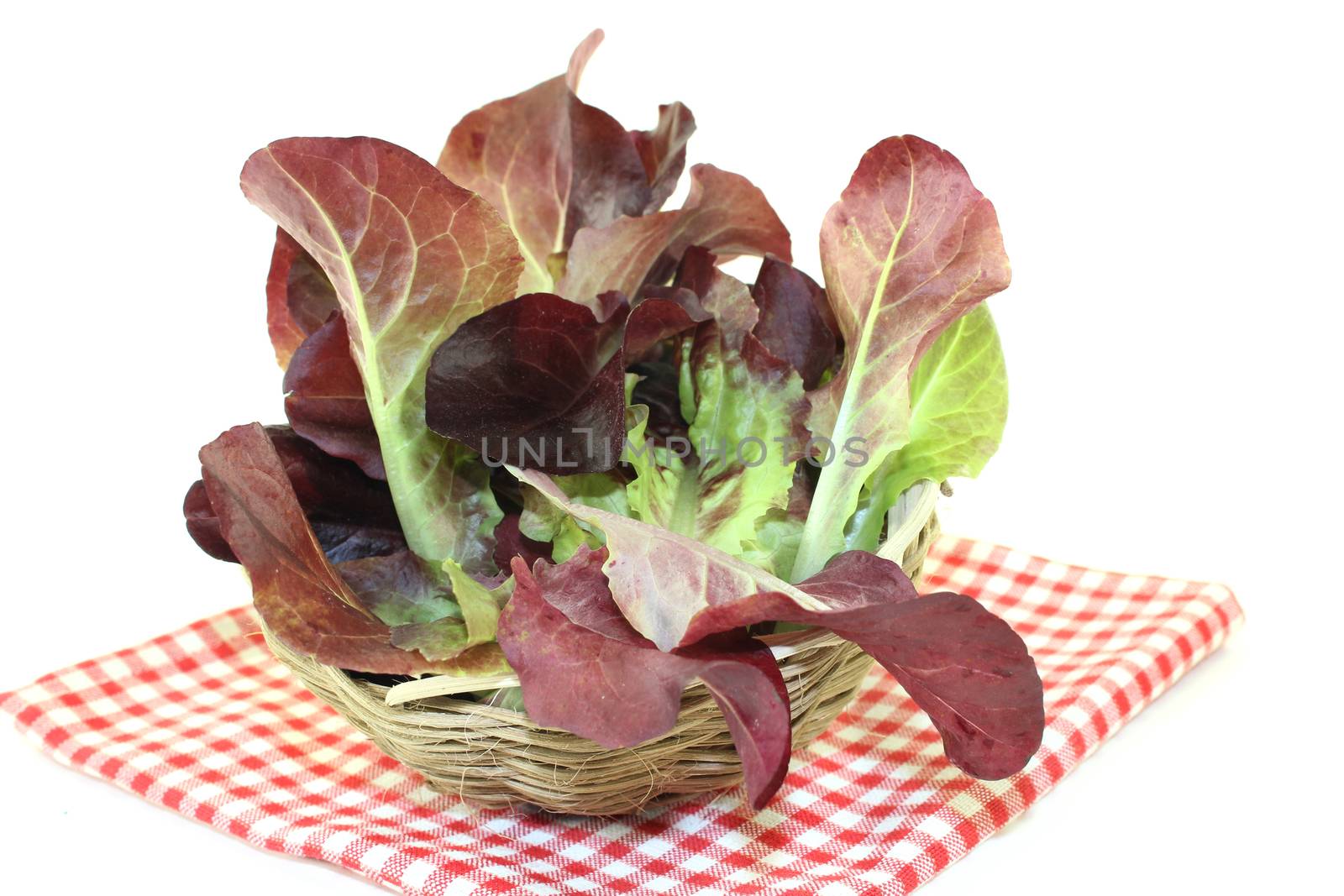 fresh red salad on a bright background