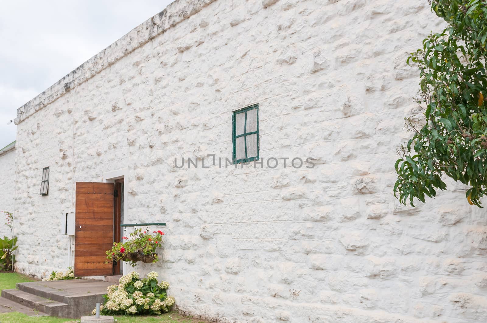Old jail in Riversdale in the Western Cape Province of South Africa. Now used as a coffee shop