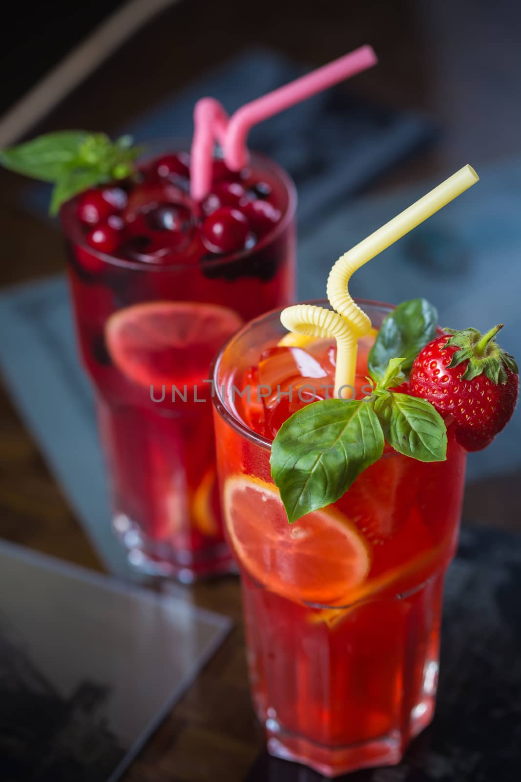 homemade lemonade. refreshing  strawberry and lime with mint