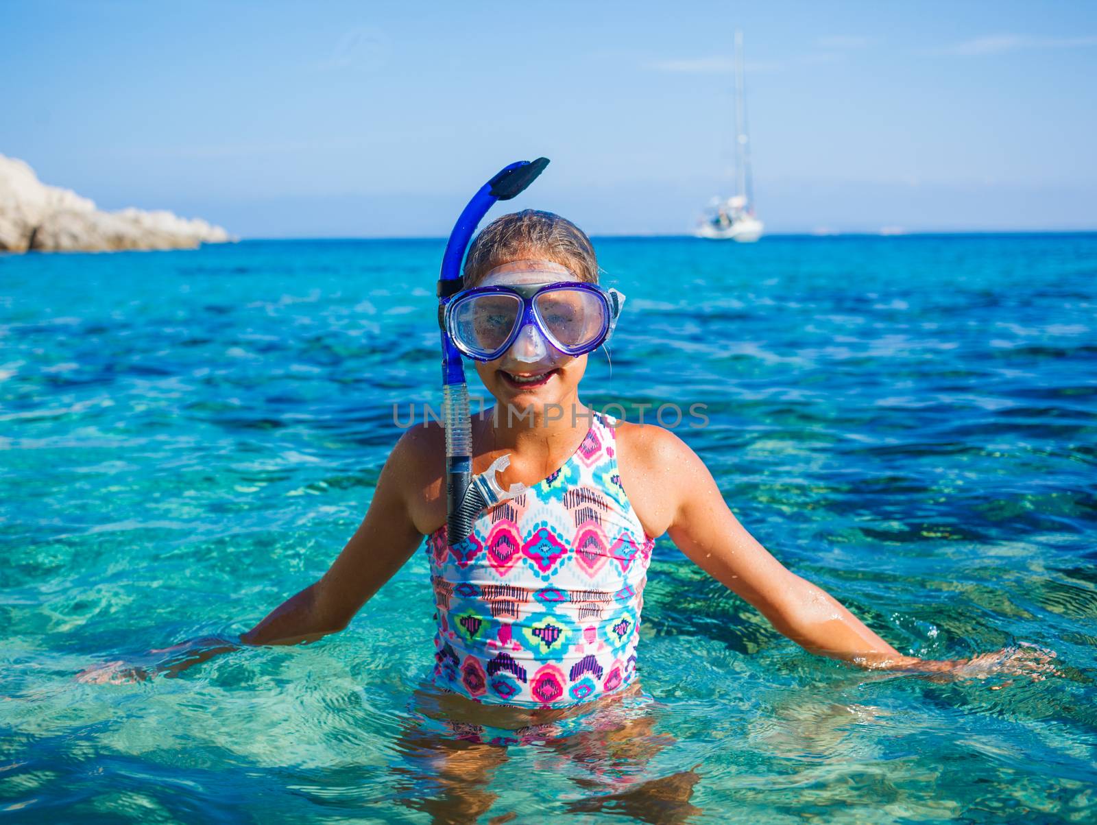 Girl snorkeling by maxoliki