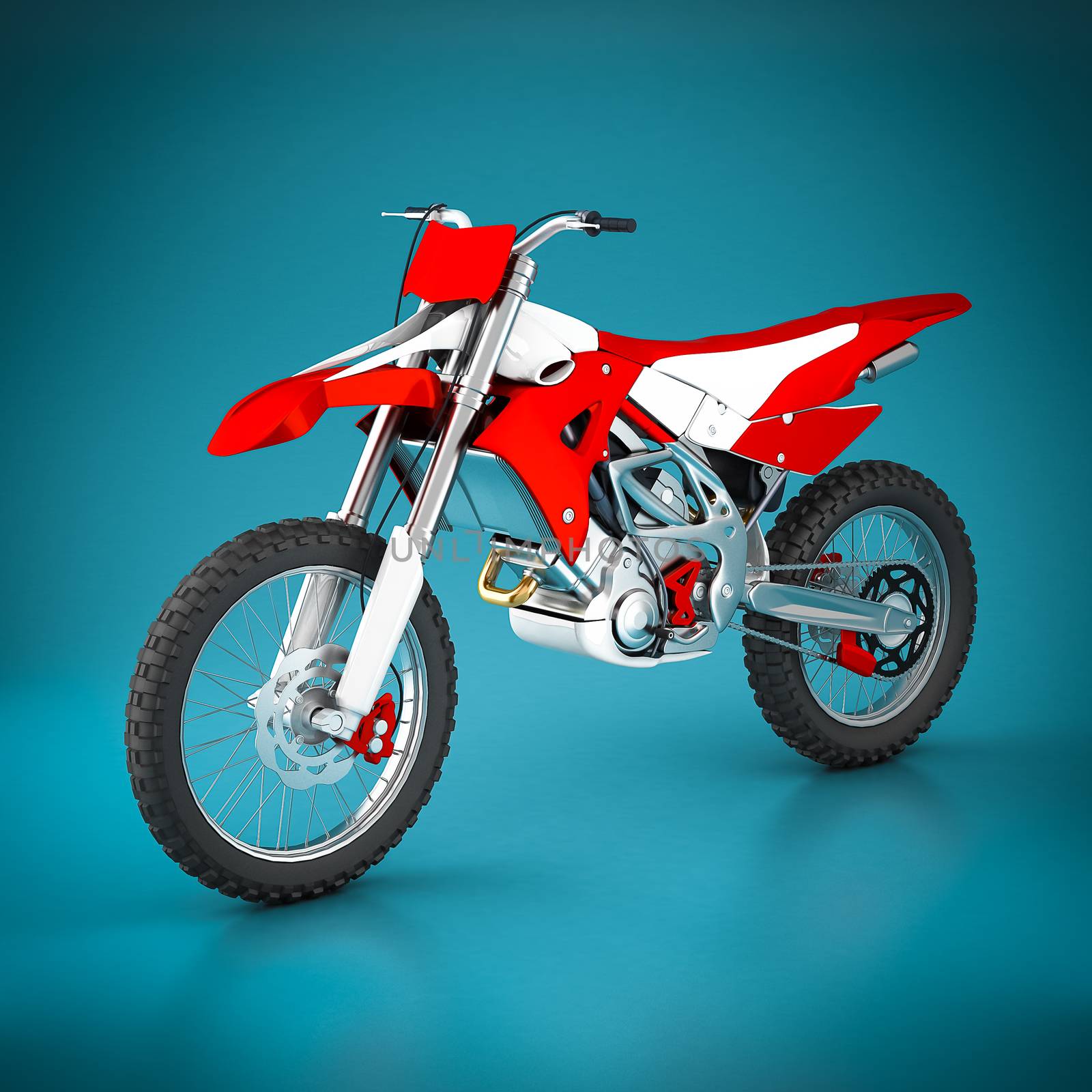 Sport motorcycle on a blue background