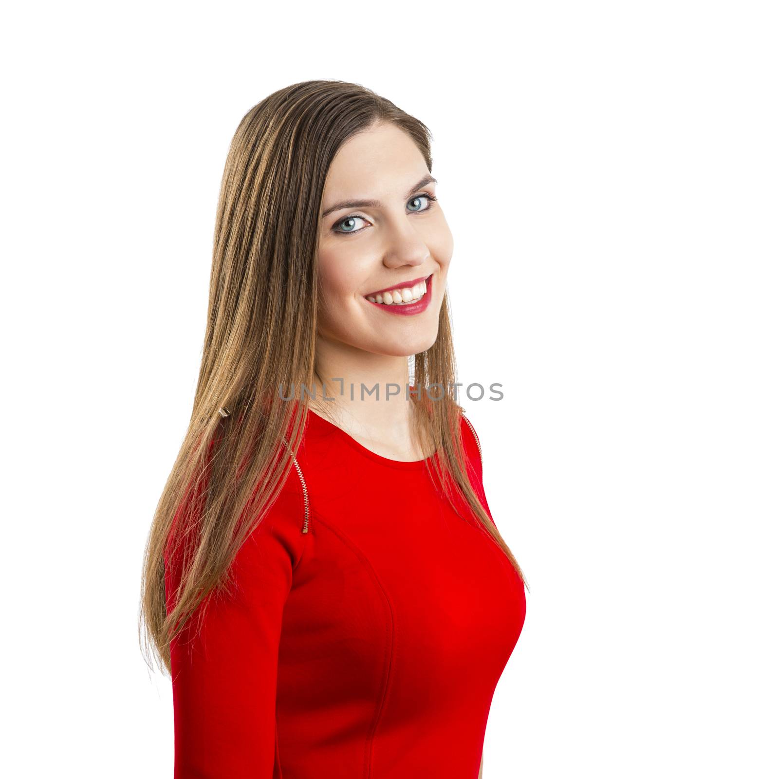 Woman in red by Iko