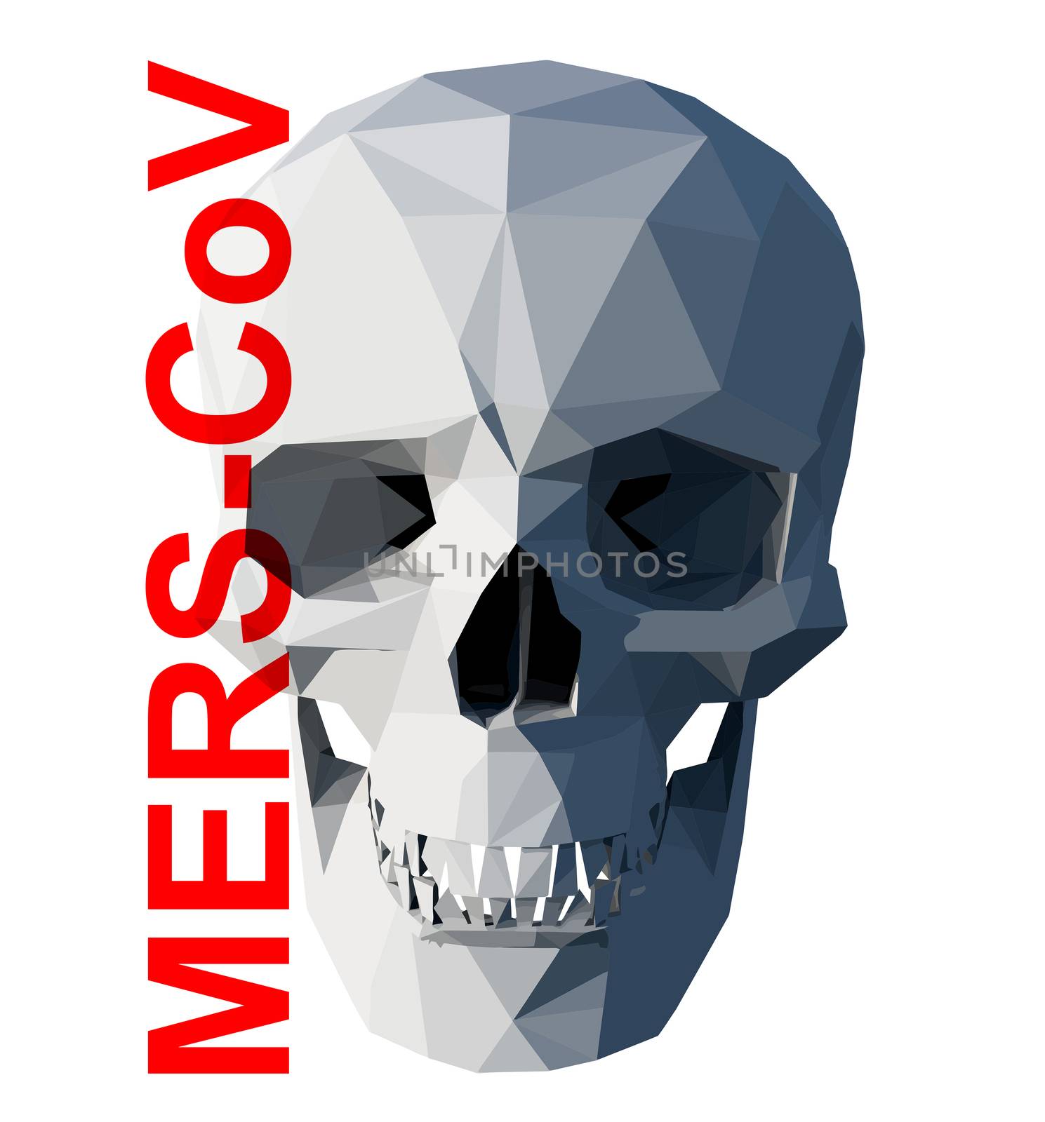 mers-cov virus warning sign. 3d concept