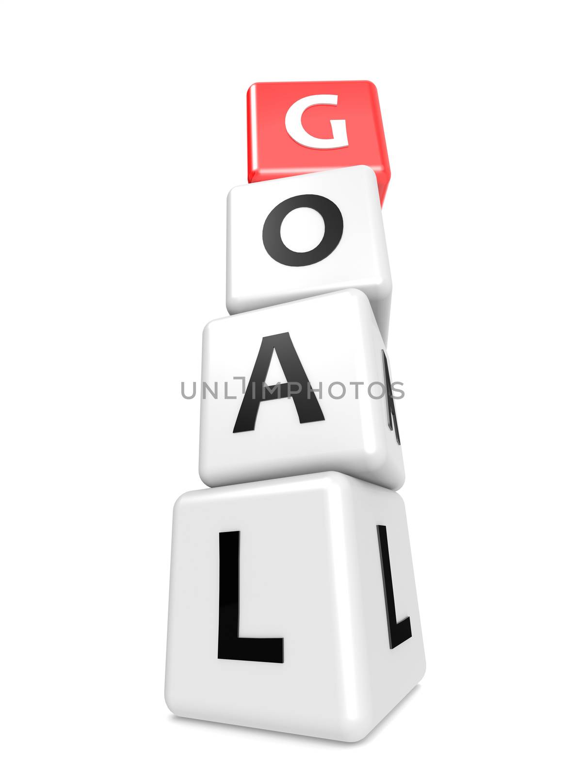 Buzzword goal image with hi-res rendered artwork that could be used for any graphic design.