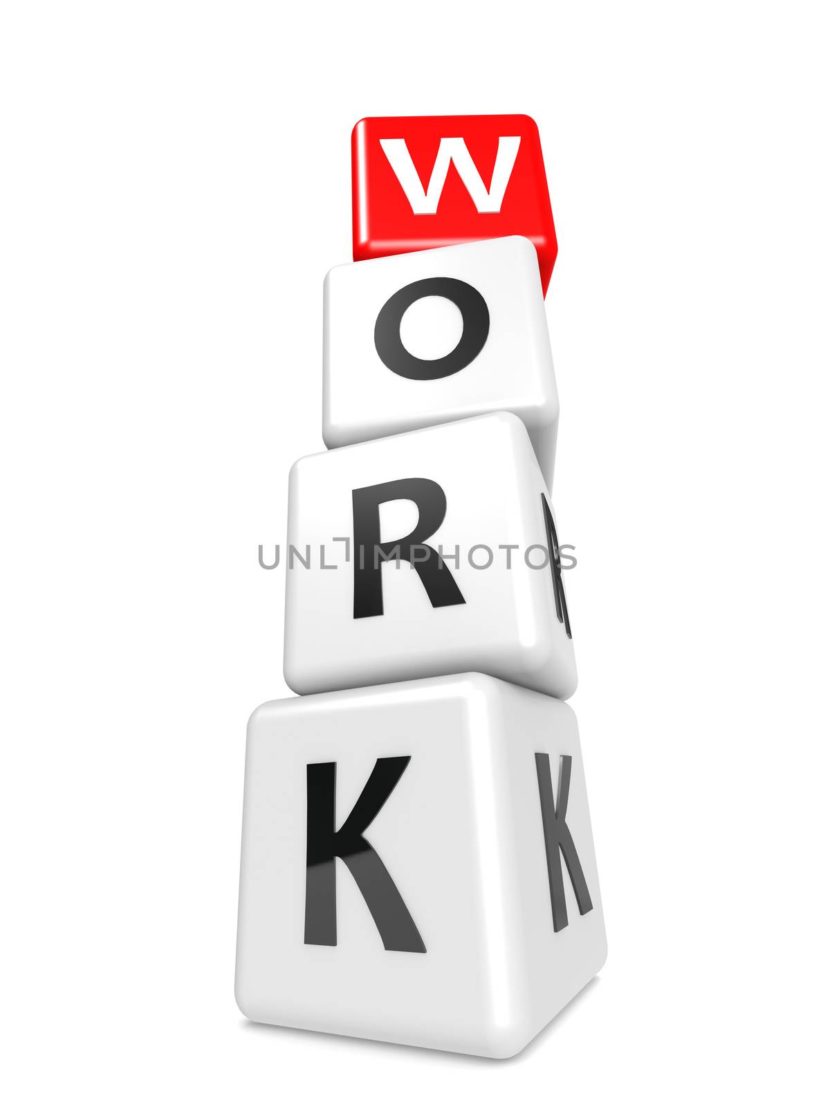 Buzzword work image with hi-res rendered artwork that could be used for any graphic design.