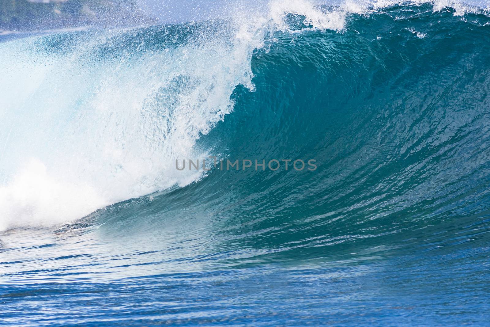 Epic Ocean Blue Wave near Lembongan island,Indonesia.