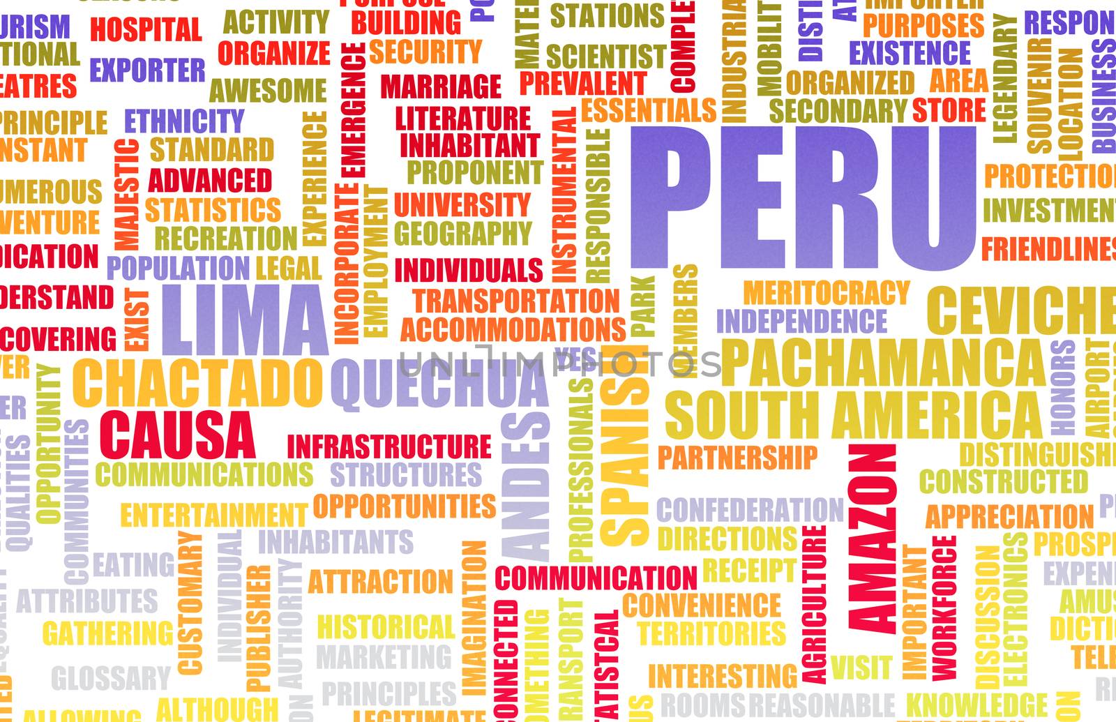 Peru as a Country Abstract Art Concept