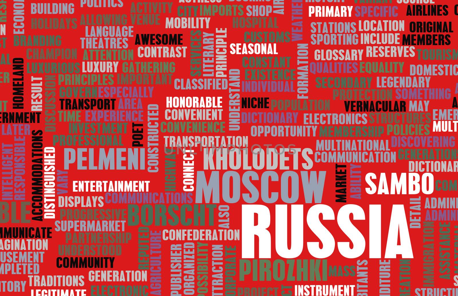 Russia as a Country Abstract Art Concept