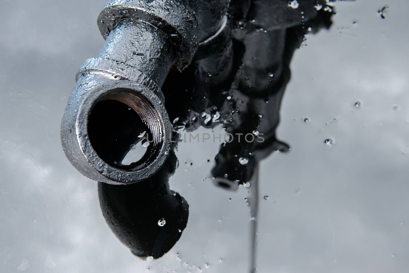 crude oil from oil well with reflex of pumpjack