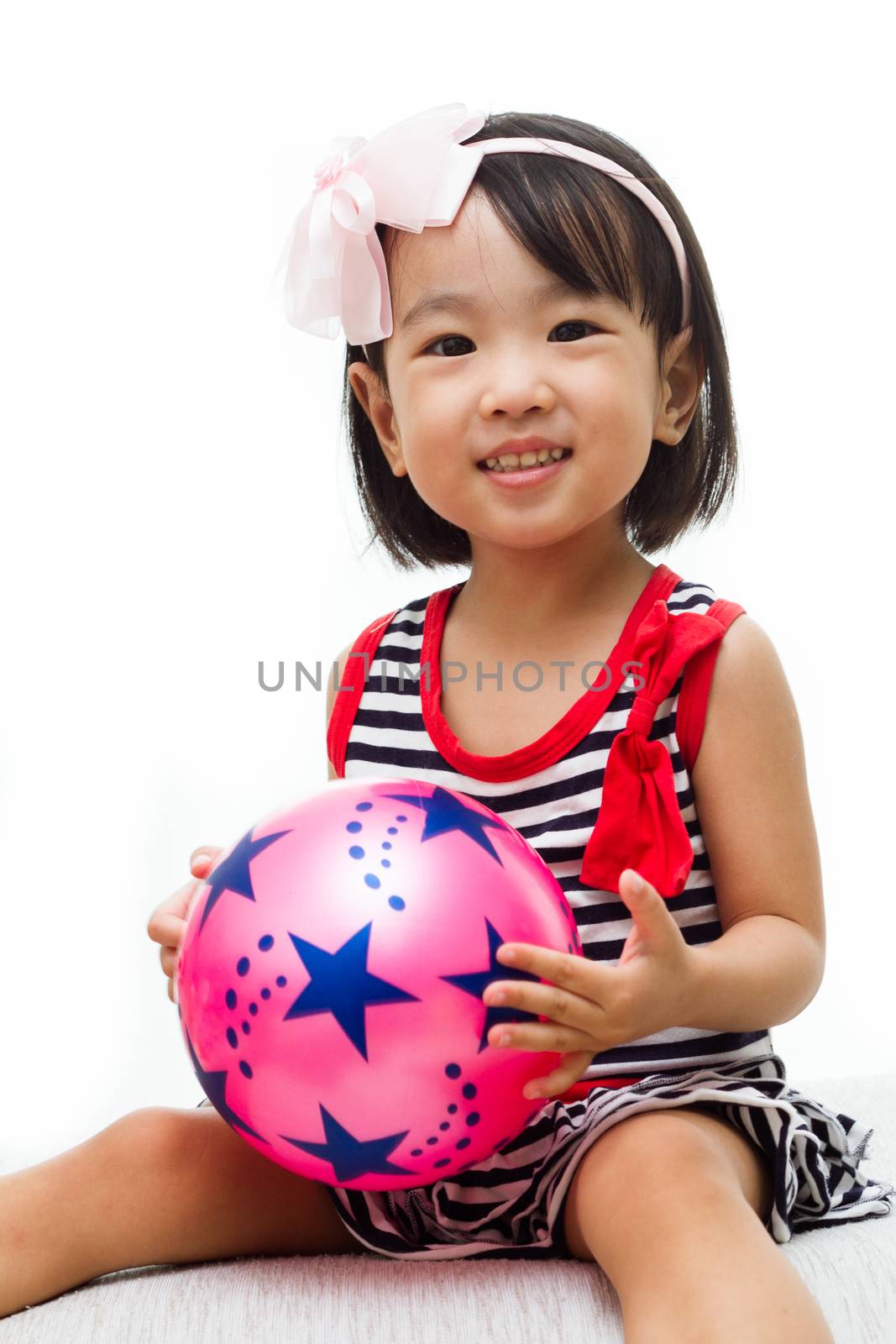Asian Chinese Girl Holding Ball by kiankhoon