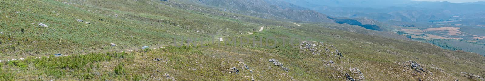 View from the Swartberg Pass towards the Cango Caves by dpreezg