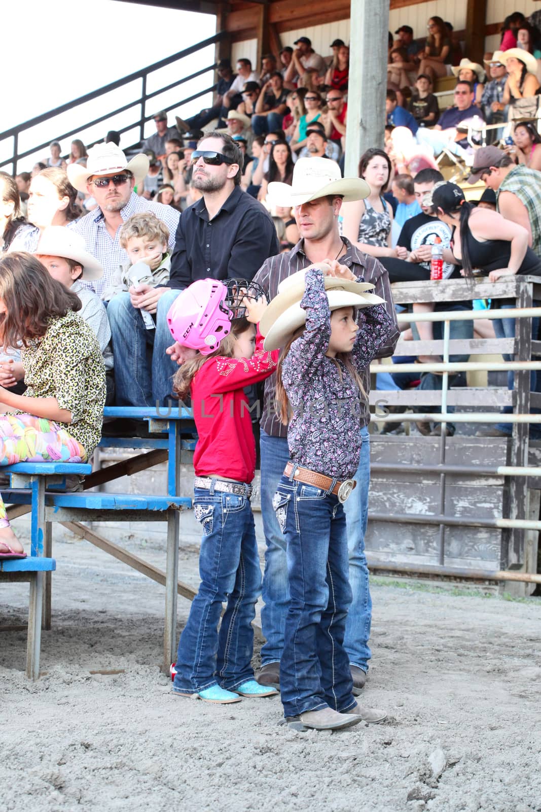 MERRITT, B.C. CANADA - May 30, 2015: Spectators at The 3rd Annual Ty Pozzobon Invitational PBR Event.