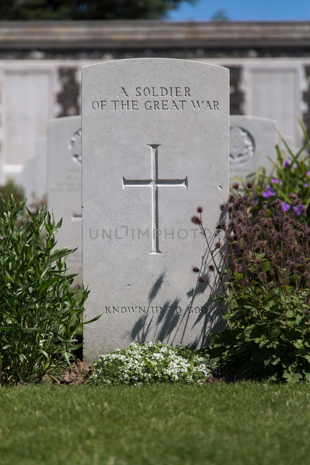 Tyne Cot World War One Cemetery, the largest British War cemetery in the world in Passendale, Belgium