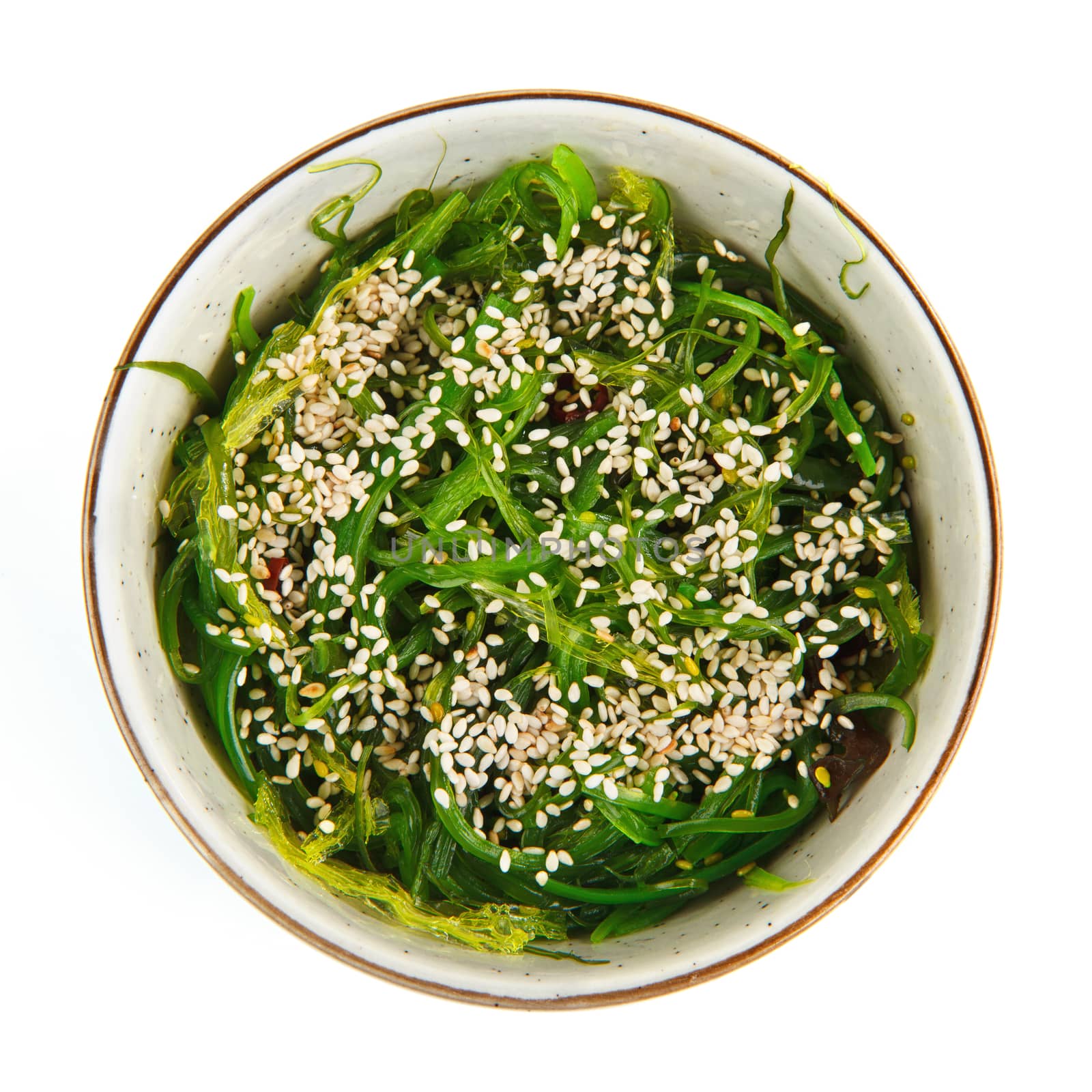 Seaweed salad with roasted sesame seeds