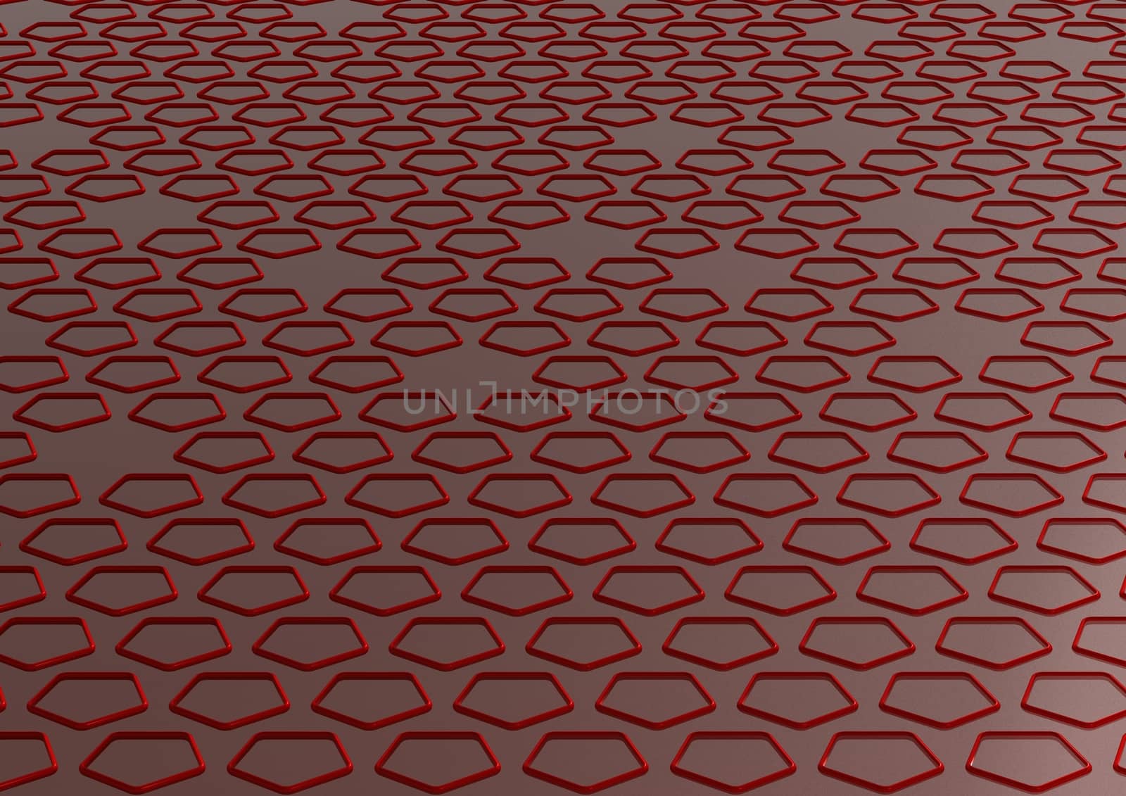 Abstract Pentagon background 3d illustration or backdrop.